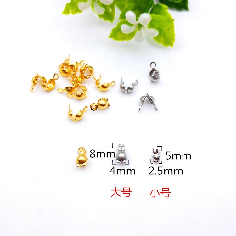 100 ชิ้น / แพ็ค สเตนเลส ลูกปัด หัวเข็มขัด กระเป๋า หัวเข็มขัด DIY อุปกรณ์เครื่องประดับ