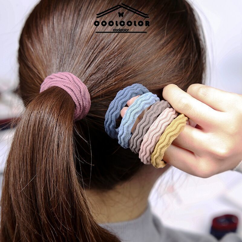 1บาท แหวนผม ผมความยืดหยุ่นสูงหางม้าสูงผู้หญิงแฟชั่นขายส่งส่งจากไทย
