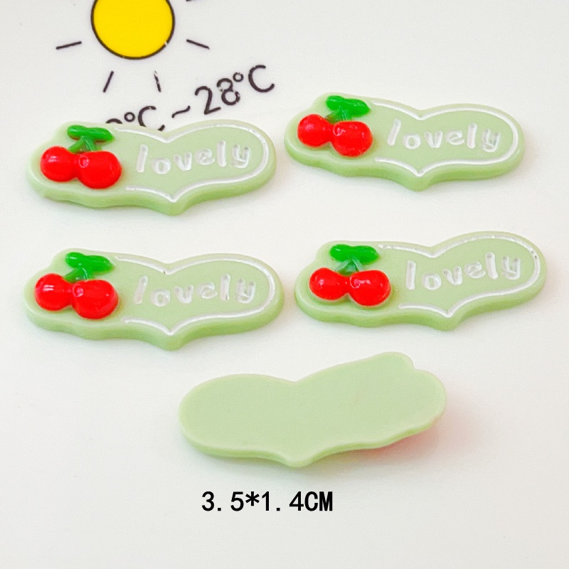 [2 #] Jibbitz Crocs กิ๊บติดผม รูปผลไม้ เชอร์รี่ หัวใจ แบบยาว แวววาว DIY อุปกรณ์เสริม สําหรับเด็ก QP