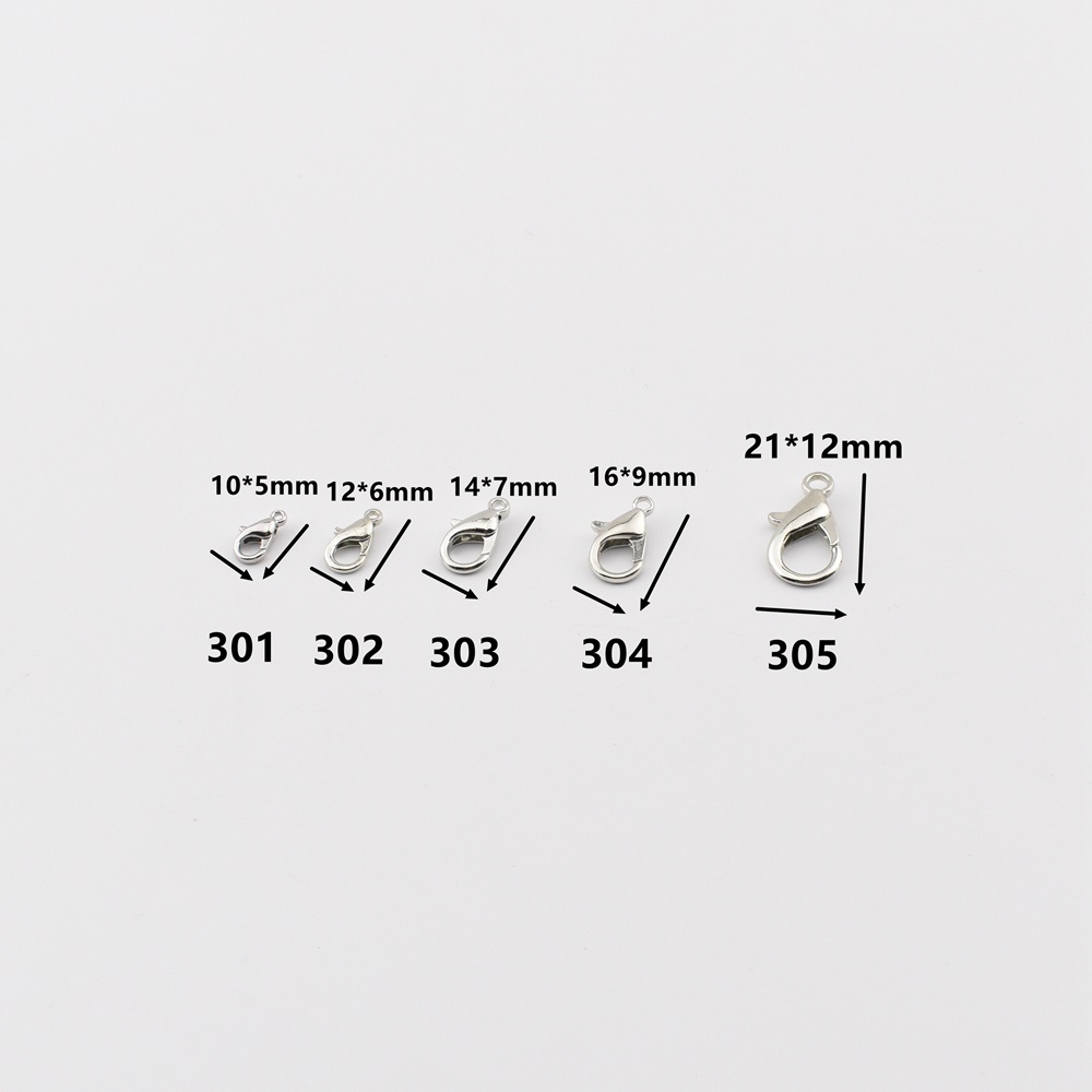 20-50pcs【ps072】ตะขอก้ามปู สําหรับทําเครื่องประดับ สร้อยคอ สร้อยข้อมือ DIY 20-50 ชิ้น ต่อล็อต