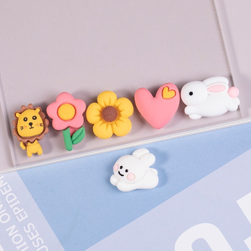 [3#] สติกเกอร์เรซิ่น ลายการ์ตูนกระต่าย ดอกไม้น่ารัก 3D diy สําหรับติดตกแต่งโทรศัพท์มือถือ SZ