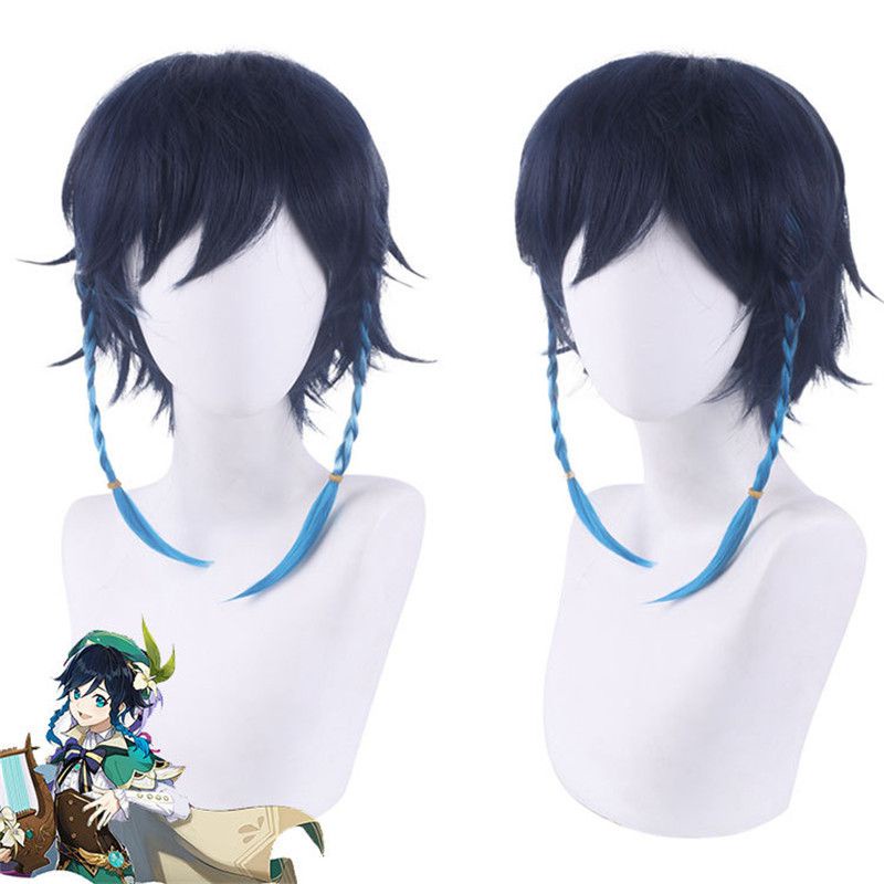 50Styles! Genshin Impact Cosplay Wig Venti Keqing Barbara Diluc Kaeya Noelle Traveler Lumine Aether Amber Heat Resistant