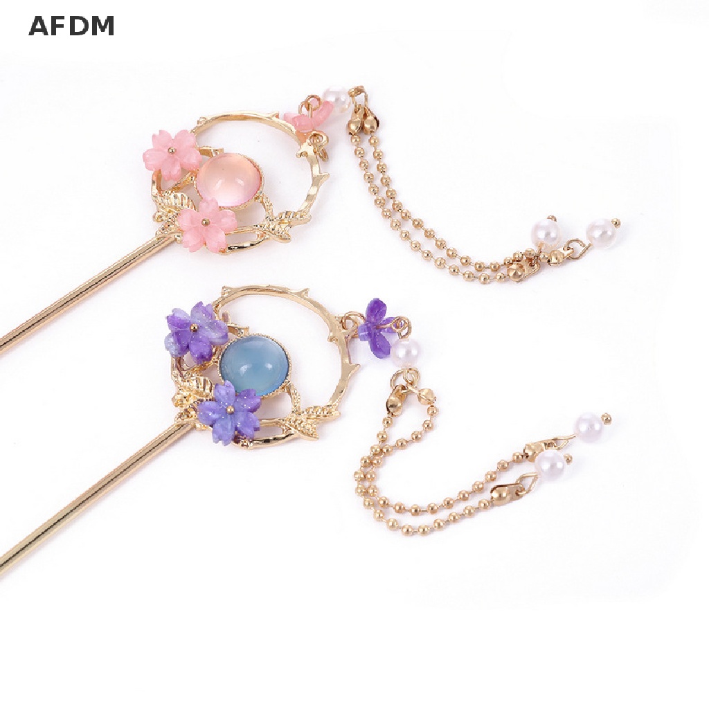 (AFDM) กิ๊บติดผมโลหะเคลือบ สไตล์จีนวินเทจ สําหรับผู้หญิง