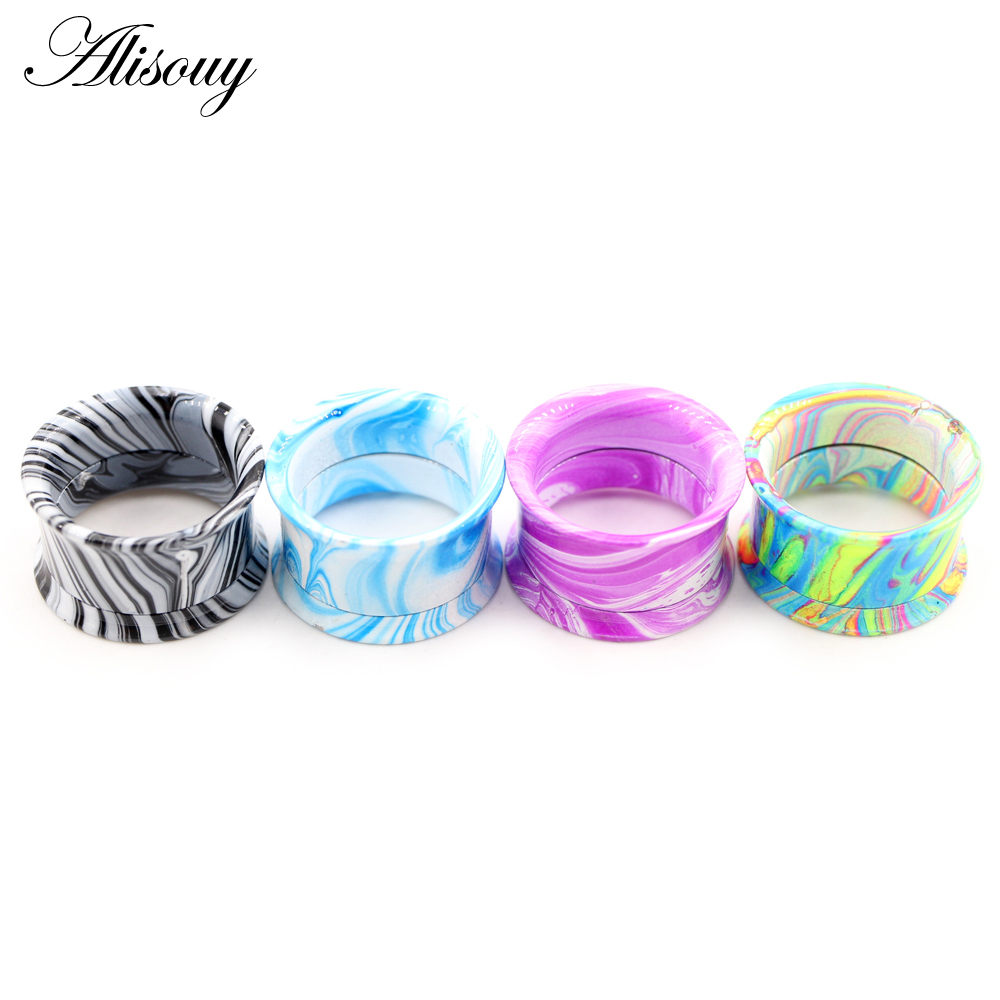 Alisouy 2 ชิ้น เบเกอรี่ สีสเตนเลส สกรู หู เนื้อ อุโมงค์ ปลั๊ก ขยาย ยืด เกจคู่ เจาะ เครื่องประดับ
