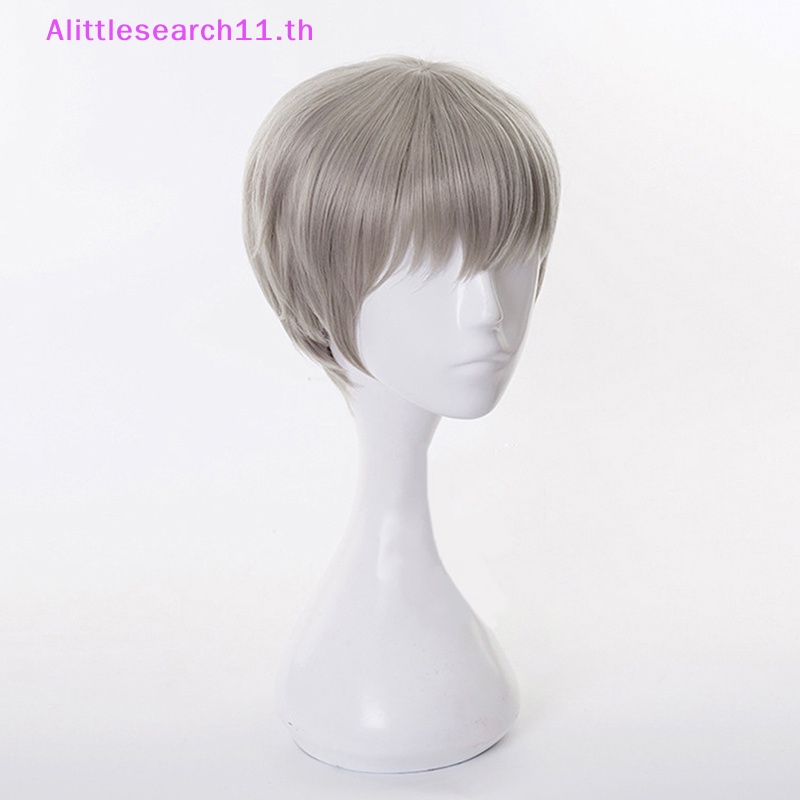 Alittlesearch11 วิกผมสั้น ทนความร้อน คอสเพลย์อนิเมะ Jujutsu Kaisen Toge Inumaki สีเทา TH