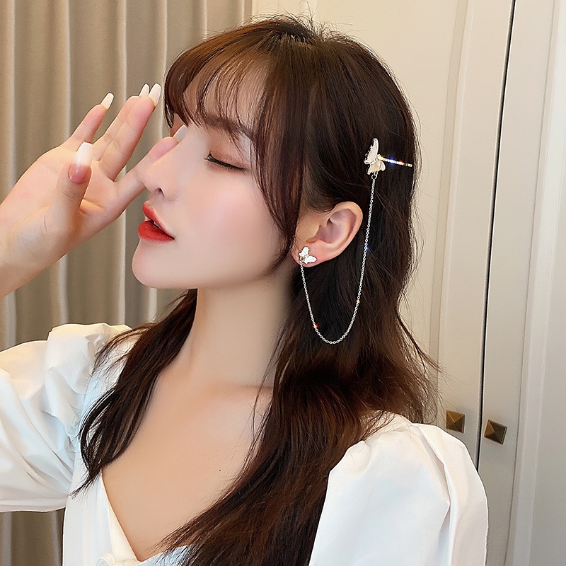 All-in-one กิ๊บติดผม ประดับโบว์ เพชร หรูหรา สไตล์เกาหลี