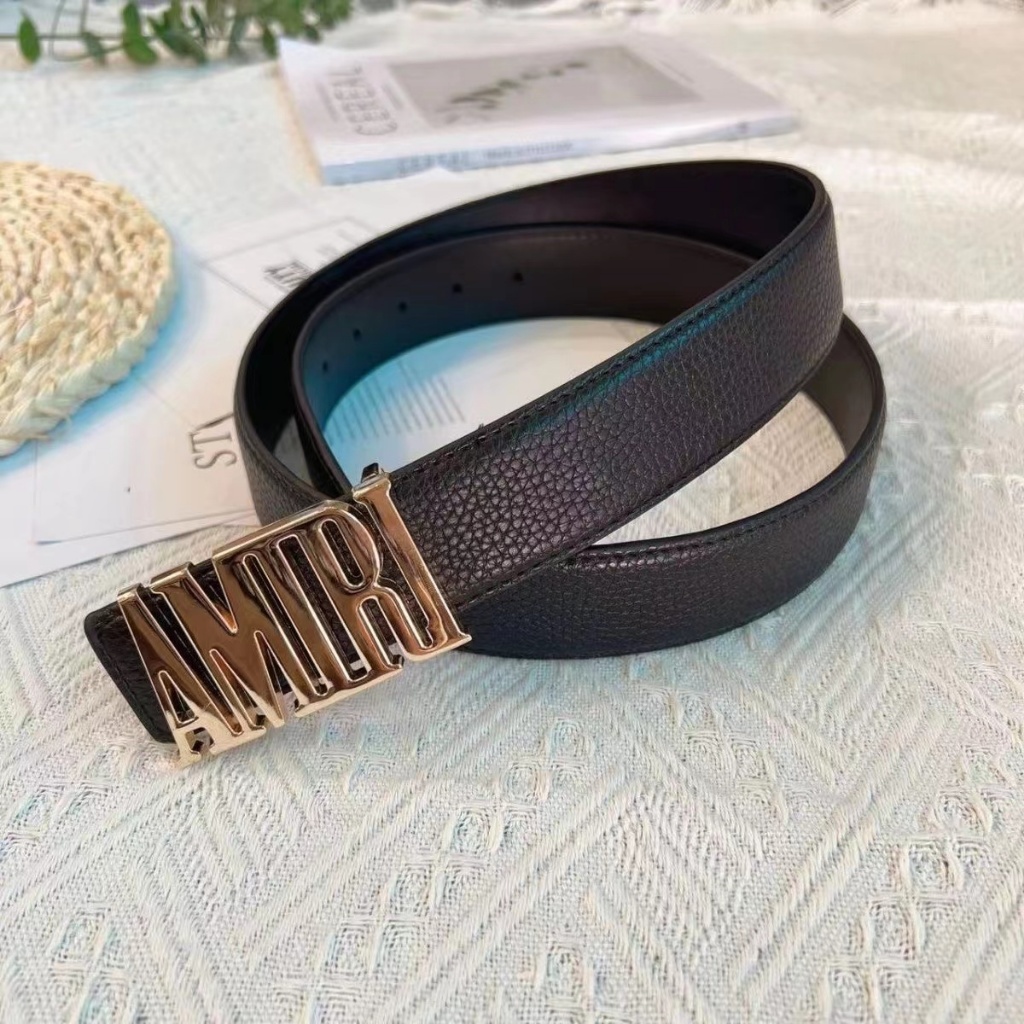 Amiri amiri พร้อมส่ง เข็มขัดหนังแท้ คุณภาพสูง ทนทาน สไตล์นักธุรกิจ สําหรับผู้ชาย