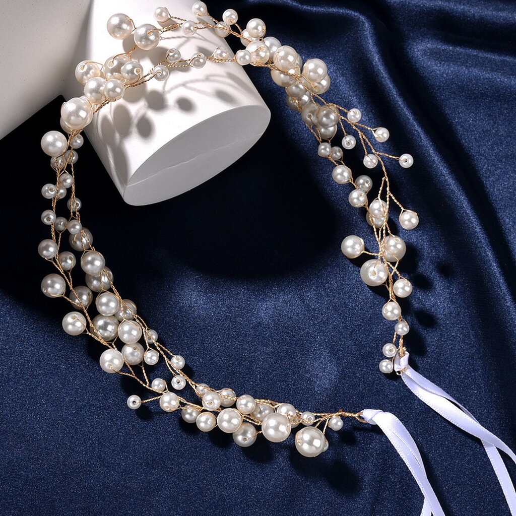 As1583- พร้อมส่งจากไทย คาดผมมุก เครื่องประดับตกแต่งผมมุกสุดหรูหรา