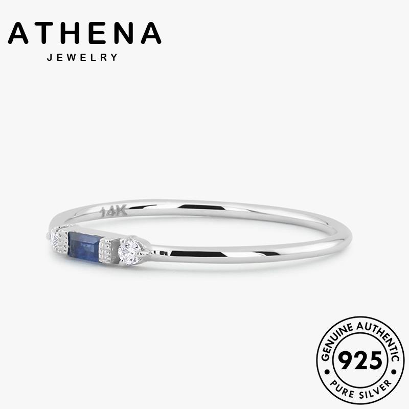 Athena JEWELRY แหวนเงิน 92.5% ทรงสี่เหลี่ยม สไตล์เรโทร สําหรับผู้หญิง R53-TH