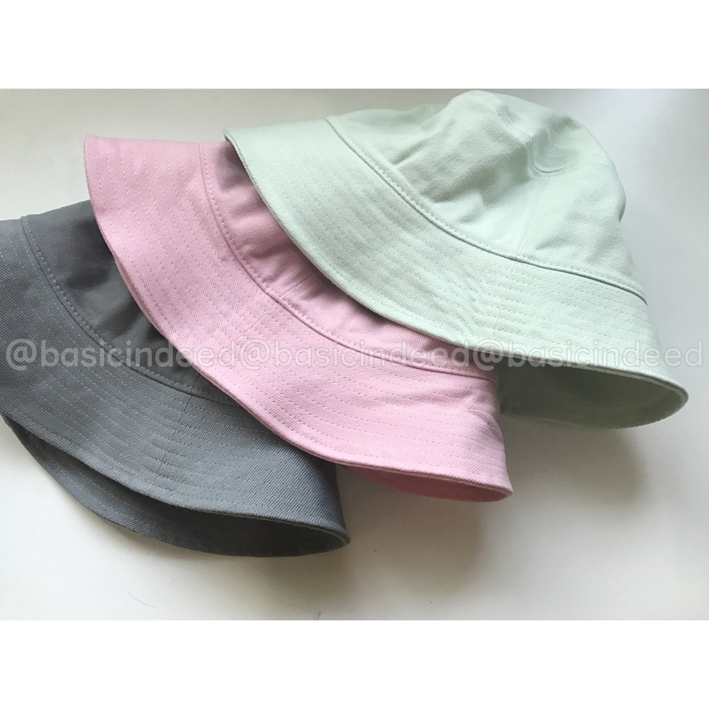 Basic Indeed Bucket hat 54cm. หมวกบักเก็ต ไซส์เล็ก **รุ่นไม่มีสายคล้อง** 54 ซม. หมวกเด็ก ปีกรอบ บัคเก็ตเด็ก