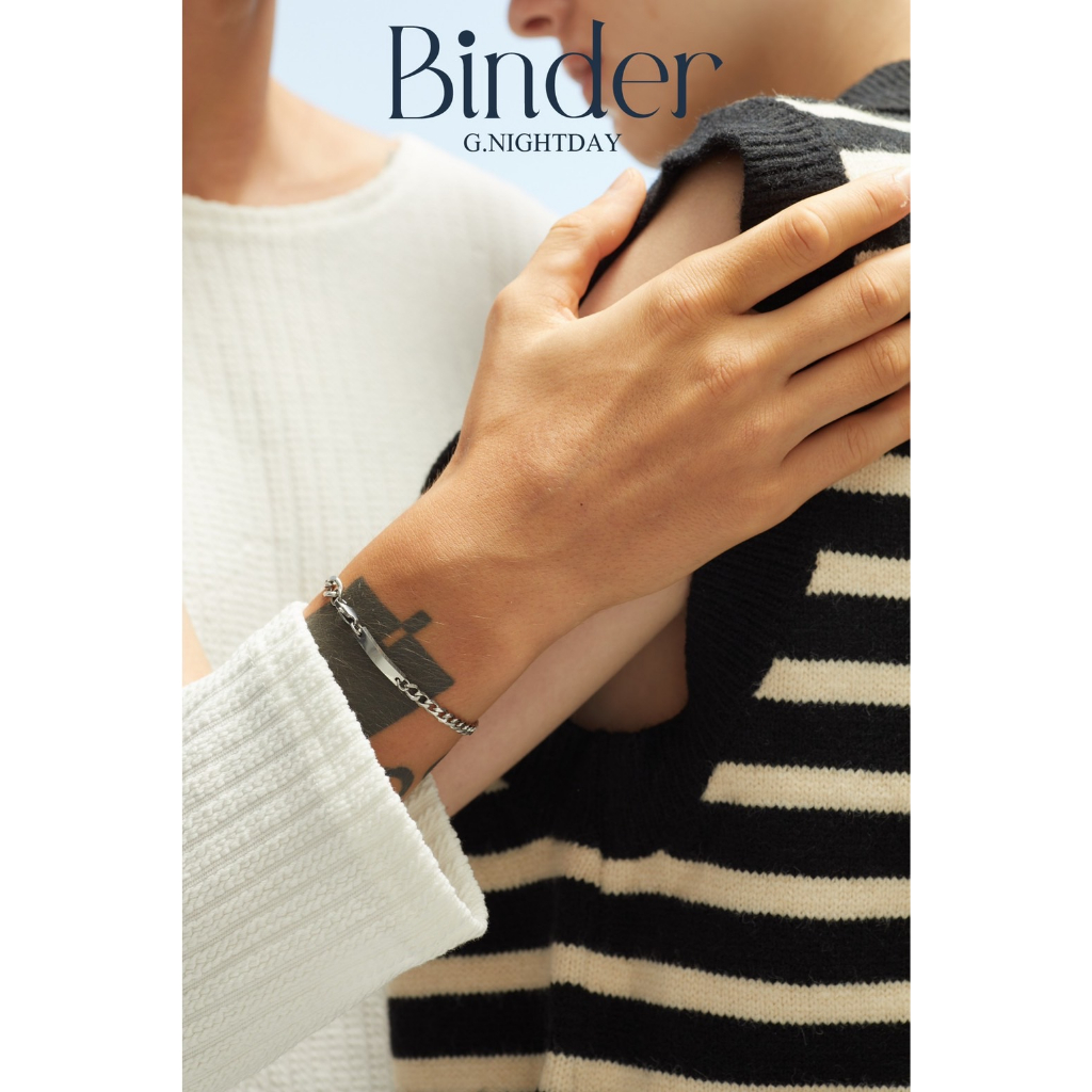 Binder ( สลักชื่อฟรี) สร้อยสแตนเลสที่แปลว่า สิ่งผูกมัด เราจะผูกมัดไปด้วยกัน