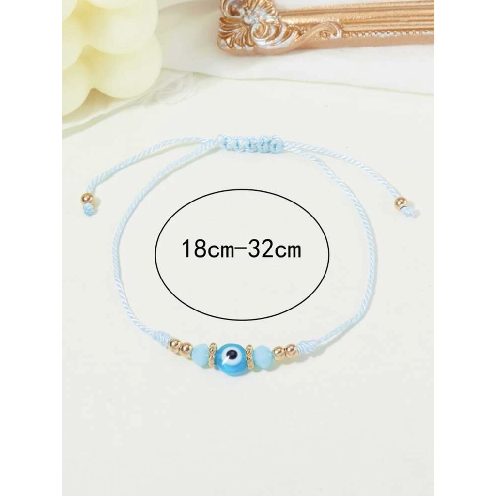 Blue Evil eye Nazar eye  bracelet กำไลมงคล ปกป้องผู้สวมใส่ ความสัมพันธ์ H85