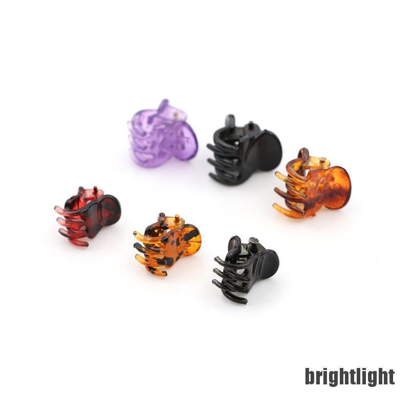 (Brightlight) กิ๊บติดผมพลาสติก สีดํา ขนาดเล็ก 12 ชิ้น