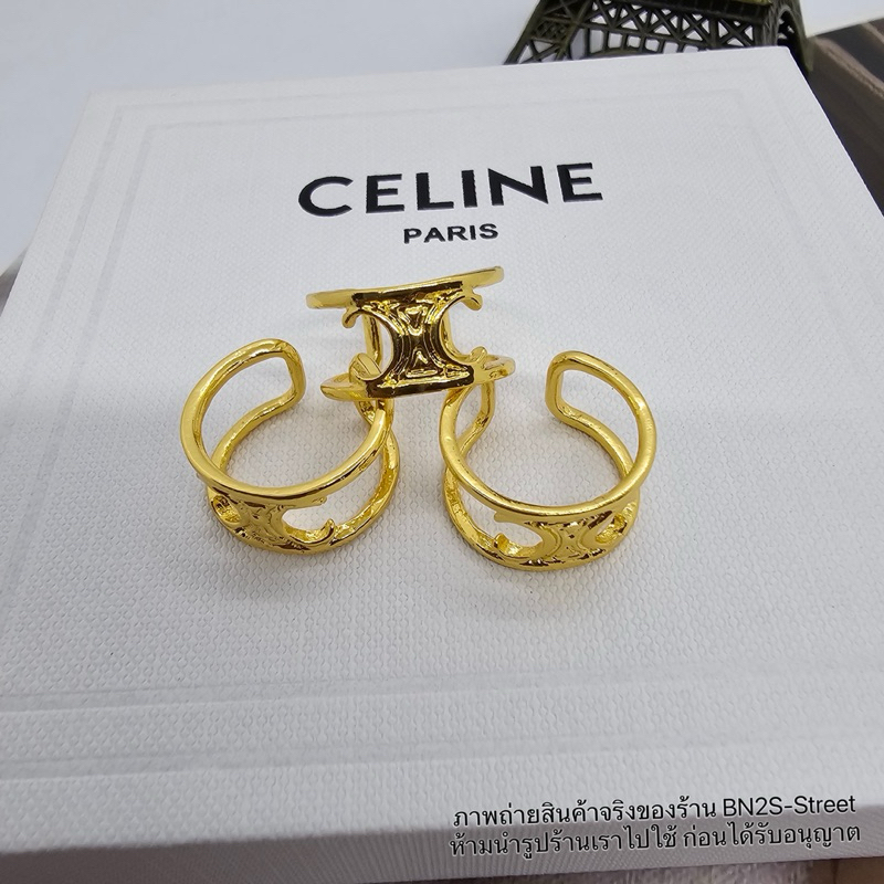 CL RING แหวนชีลีน งานโชว์โลโก้ทรีออม เนื้องานดีใส่สบายมือ ปรับได้ราคาเบาๆ
