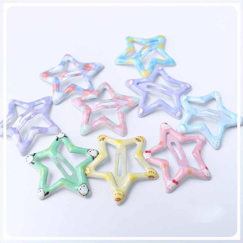 COD-การ์ตูน Sanrio Star Hair Clip น่ารัก Ins หวาน Hair Clip สาว Heart Stick Clip นักเรียน BB Clipส่งจากไทย
