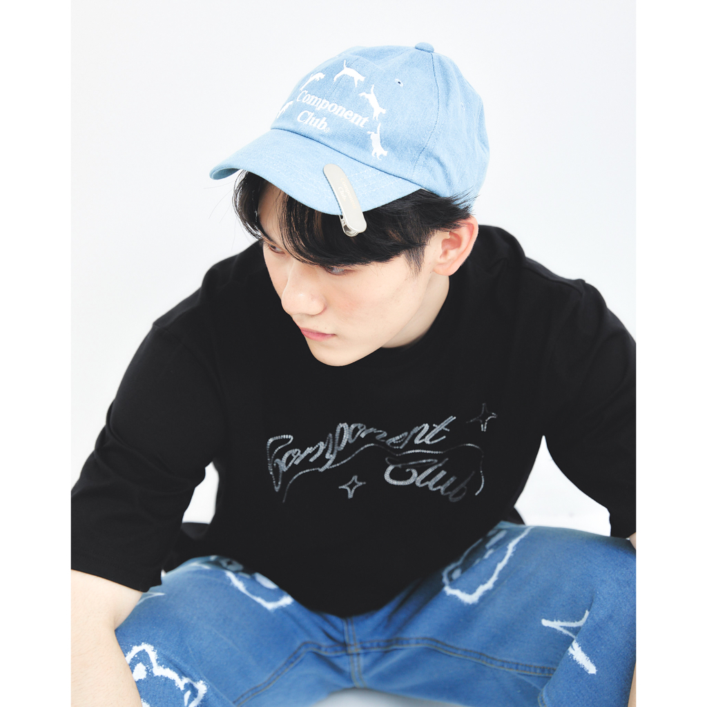 COMPONENT CLUB CAP - DENIM AND PINK CAT CLUB
