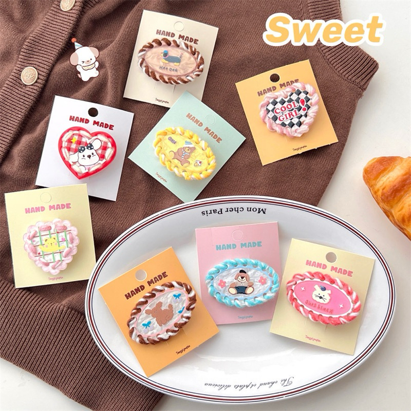 Cute 217 กิ๊บติดผม กิ๊บหนีบผมแฟชั่นขอบไหมพรม