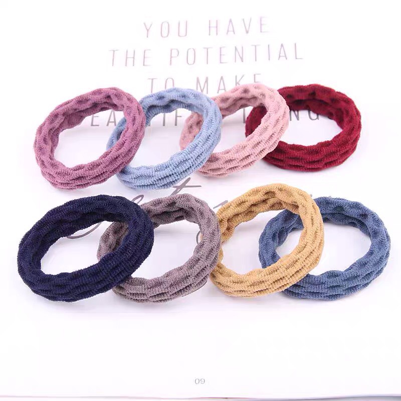 DIY Market ยางรัดเส้นหนา เลือกสีได้ สินค้าพร้อมส่ง เชือกรัดผม E131