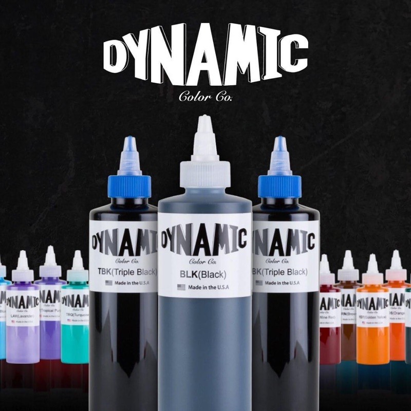 DYNAMIC BLK 8ออนซ์ สีสักสีดำ สีสักแท้ หมึกสักไดนามิค USA tattoo Machine อุปกรณ์สัก