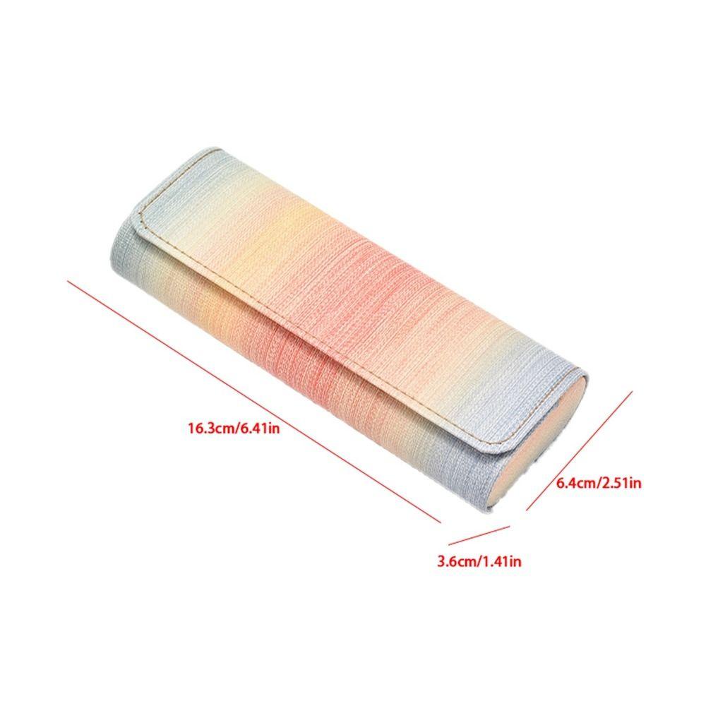 Daishen1 กล่องเก็บแว่นตา หนัง PU น่ารัก สีรุ้ง สําหรับนักเรียน