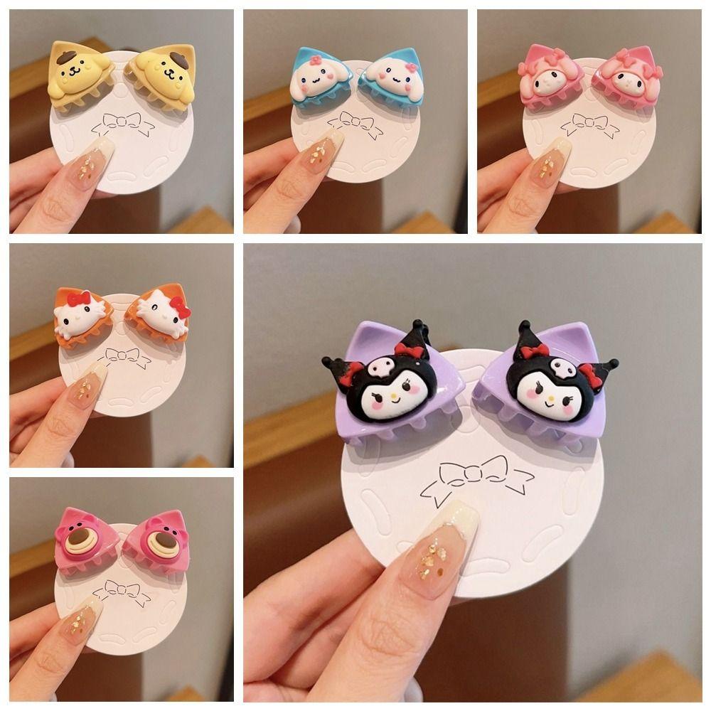 Daishen1 กิ๊บติดผม ทรงสามเหลี่ยม ลายการ์ตูน My Melody BB Kawaii Cinnamorol สีแคนดี้ สําหรับเด็กผู้หญิง