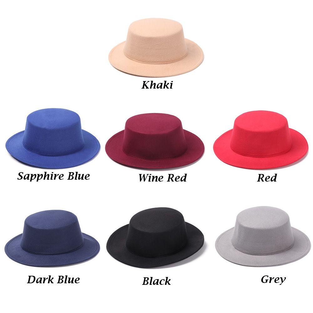 Dealshop Fedora หมวกปีกกว้าง ผ้าขนสัตว์ สไตล์คาวบอย มีประสิทธิภาพ สําหรับผู้หญิง และผู้ชาย