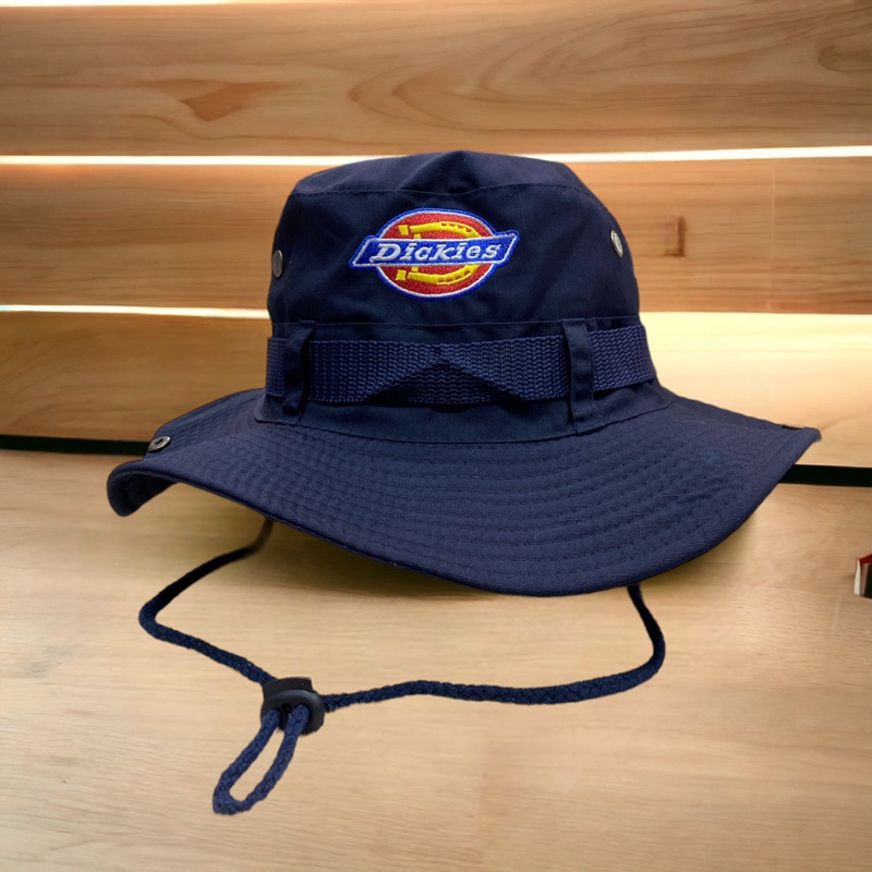 Dickies หมวกบัคเก็ต หมวกเดินป่า แคมปิ้ง รุ่นมีเชือก ยอดนิยม เหมาะสำหรับผู้ชายกับผู้หญิง