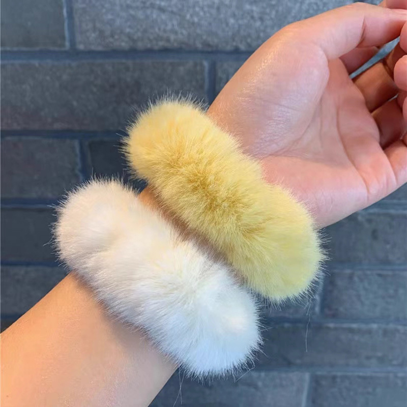 Donut Rabbit โดนัทรัดผม ขนฟูนุ่ม สีน่ารัก สวยสดใสทุกสี ขนาดวง 9cm. ยางรัดผมน่ารัก ยางมัดผม