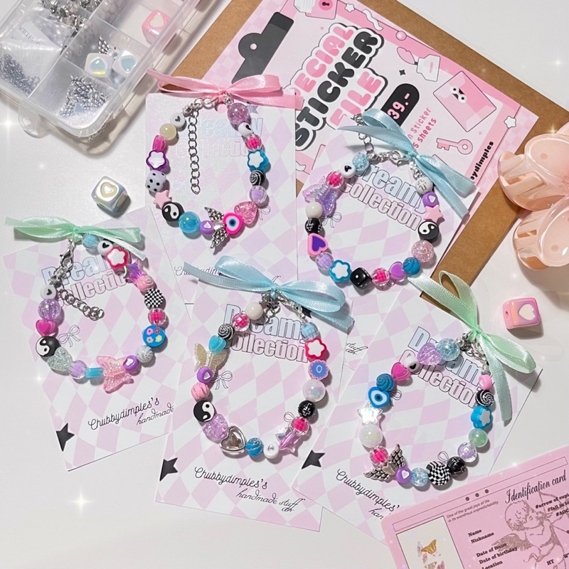 Dreamy bracelet ☁️ ☯️ กำไลลูกปัด สายปรับขนาดได้ [สินค้าพร้อมส่ง]