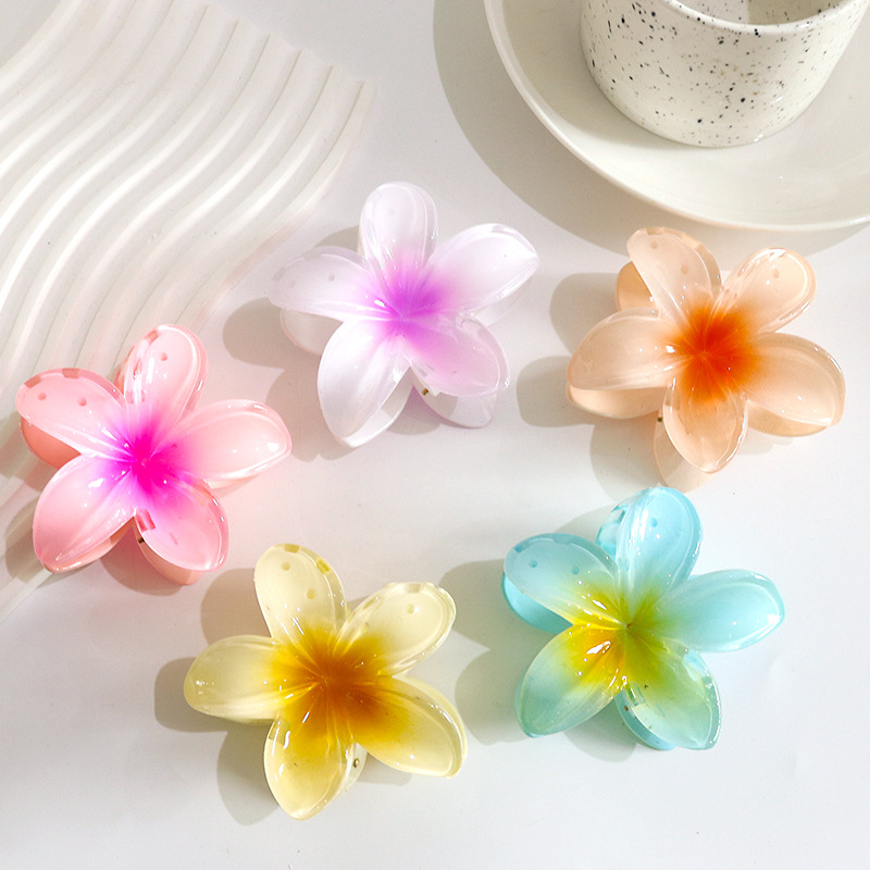 Frangipani กิ๊บติดผม โรแมนติก ฤดูร้อน ชายหาด ตกแต่ง เครื่องประดับผม สําหรับผู้หญิง