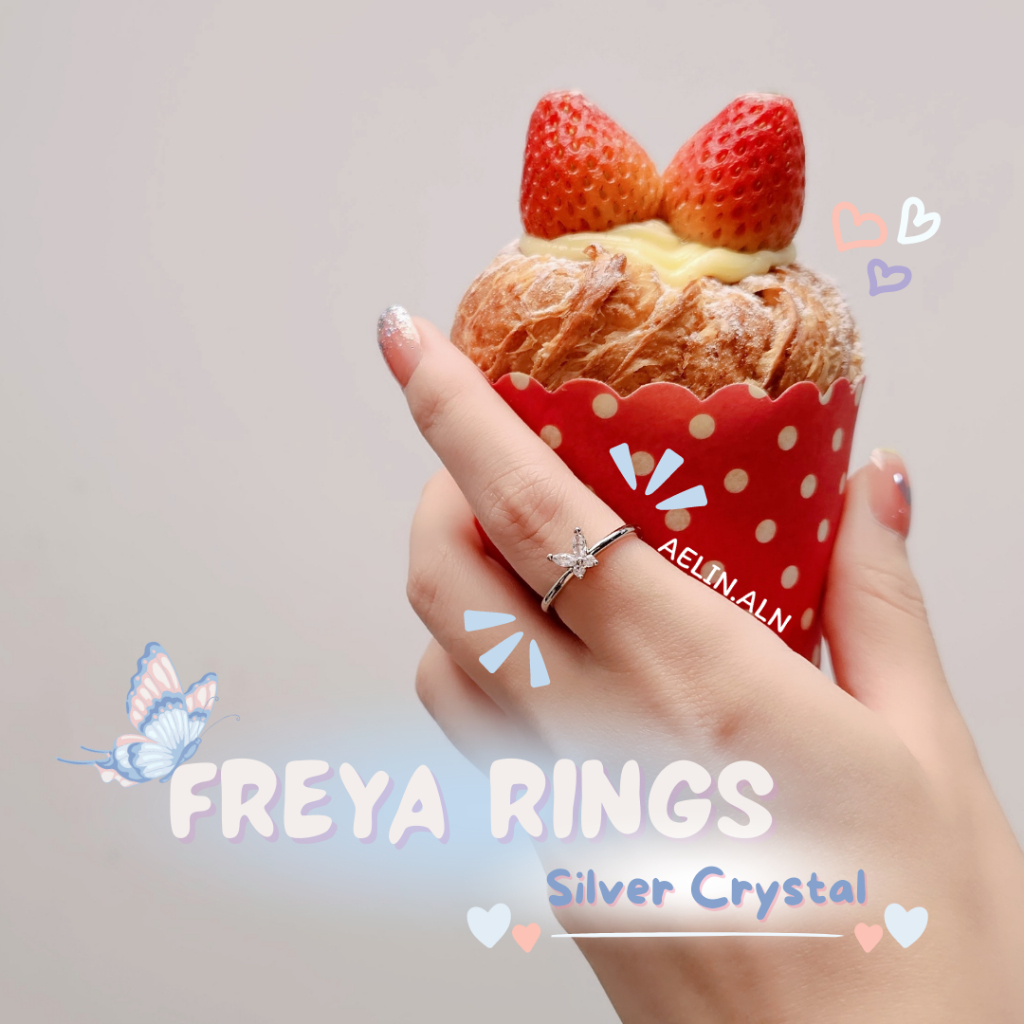 Freya rings - Aelin.aln แหวนเพทายผีเสื้อน่ารัก ไม่แพ้ไม่คัน