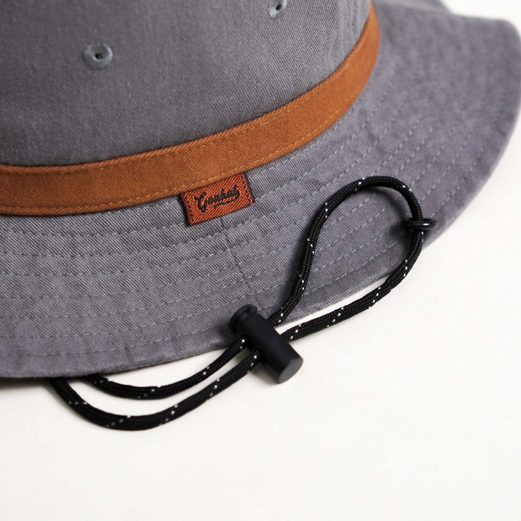 G007 Stone Grey หมวกเดินป่า สไตล์สตรีท งาน Cotton Washed ผ้านุ่ม สวย ระบายอากาศได้ดี ใส่สบาย