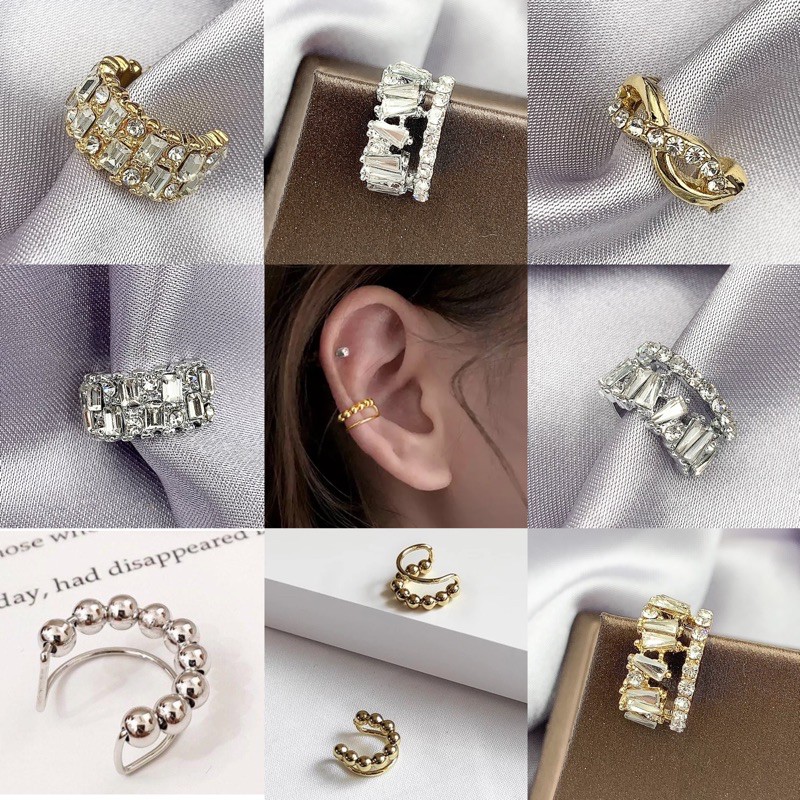G8/ต่างหูปีนหู เกี่ยวหู งานพรีเมียม ก้านเงินแท้ นิกเกิลฟรี ear cuff