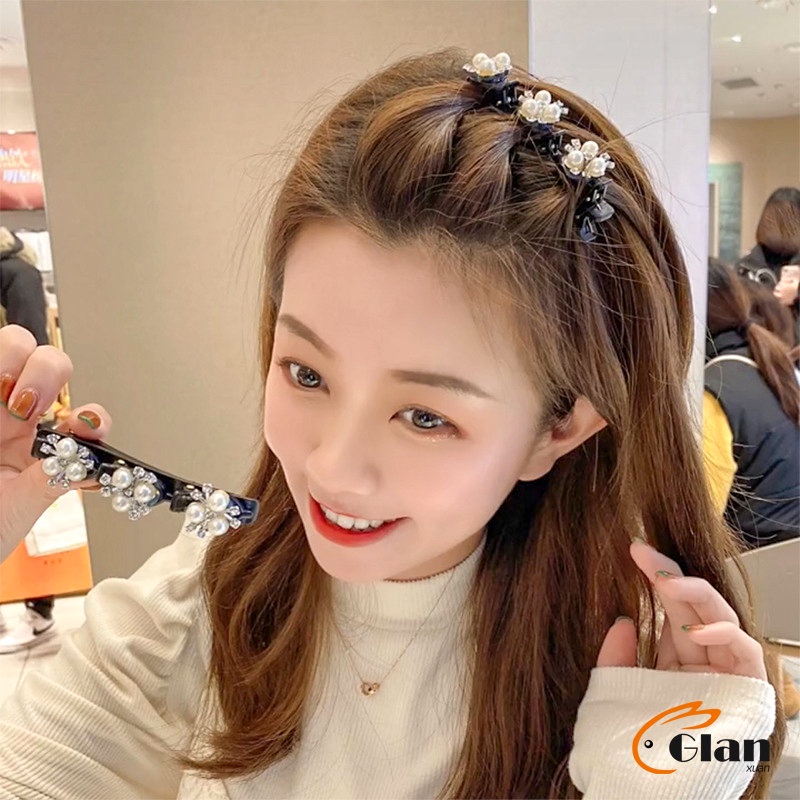 Glanxuan กิ๊บติดผม แบบถัก  สไตล์สาวเกาหลี Hair Clips