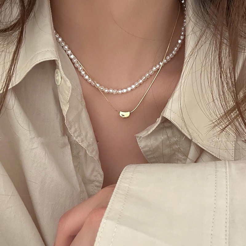 Golden Doudou สร้อยคอโซ่ ประดับมุก หรูหรา เข้ากับทุกการแต่งกาย สําหรับผู้หญิง