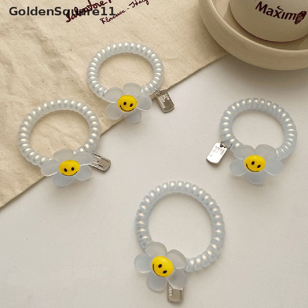 Goldensquare ยางรัดผม รูปหน้ายิ้ม สไตล์เกาหลี 1 ชิ้น