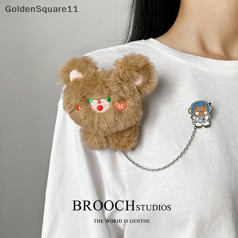 Goldensquare เข็มกลัด จี้ตุ๊กตาการ์ตูนแพนด้า สัตว์ เครื่องประดับ สําหรับผู้ชาย