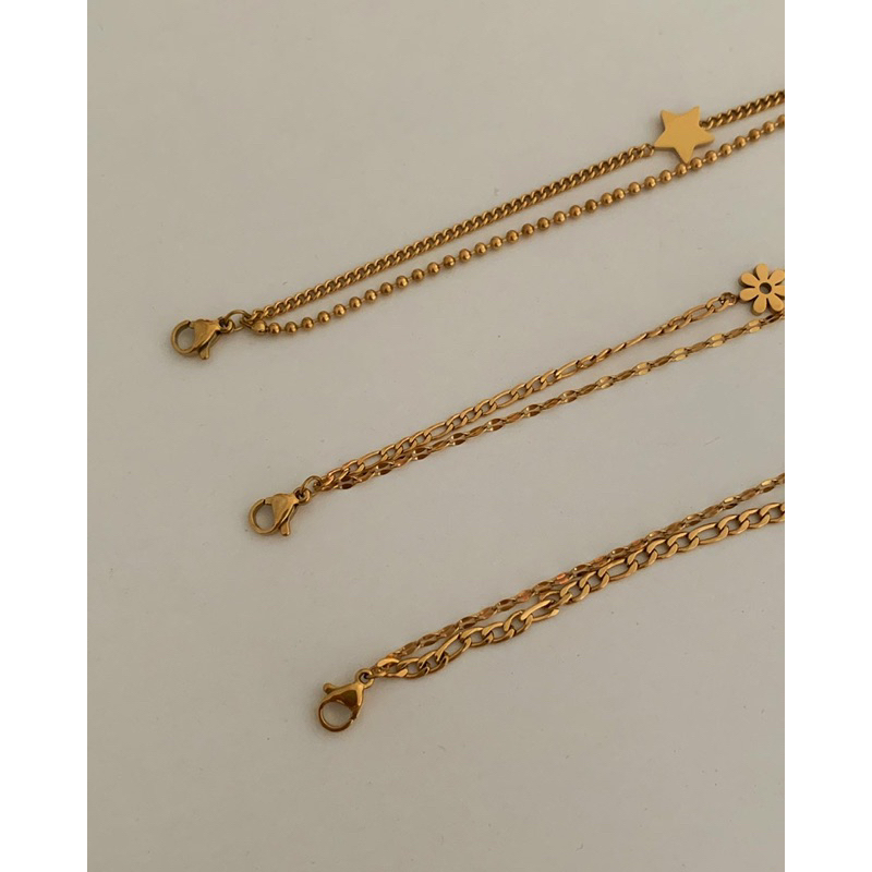 HER OBJECTIVE_HER DOUBLE CHAIN BRACELET COLLECTION