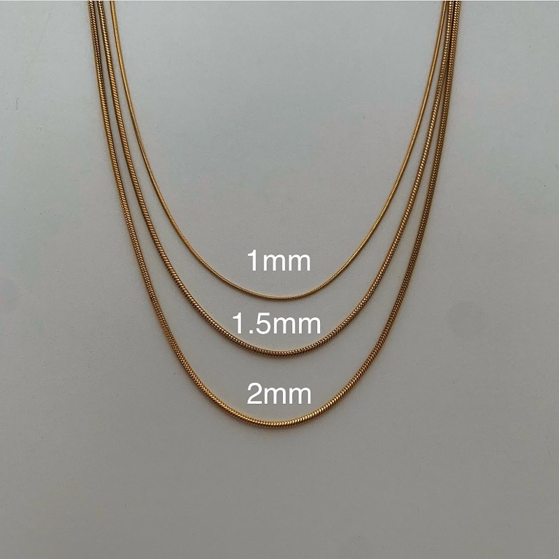 HER OBJECTIVE_HER SNAKE PLAIN NECKLACE IN 1/1.5MM