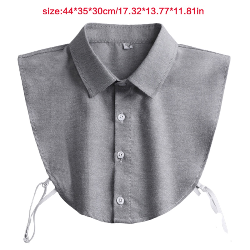 Han เสื้อเชิ้ตคอปก กระดุมปลอม ถอดออกได้ สีพื้น สําหรับผู้ชาย สํานักงาน