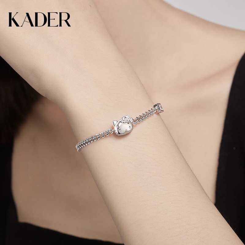 Hello Kitty Bracelet Female Cartoon Sweet Girl Kitty Jewelry 2023 New Girlfriend Chain Premium Small Ornament