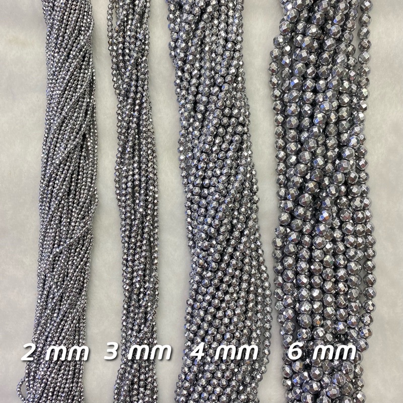 Hematite (เฮมาไทต์) สีแพลตตินั่ม