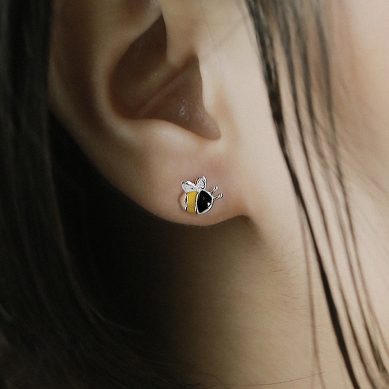Honey Bee Earrings ต่างหูเงินแท้ S925