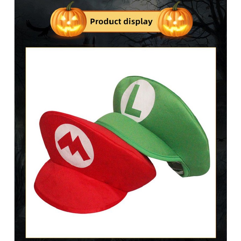 Hot Super Mario Bros New Animation Cosplay Prop Hat Luigi Bros Dome Hat Baseball Cap Kids Adults Unisex Birthday Gifts