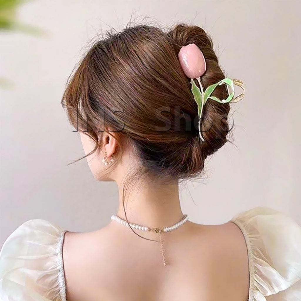 INS กิ๊บเก็บผม ทรงดอกไม้ แฟชั่นสไตล์สาวเกาหลี hair clip