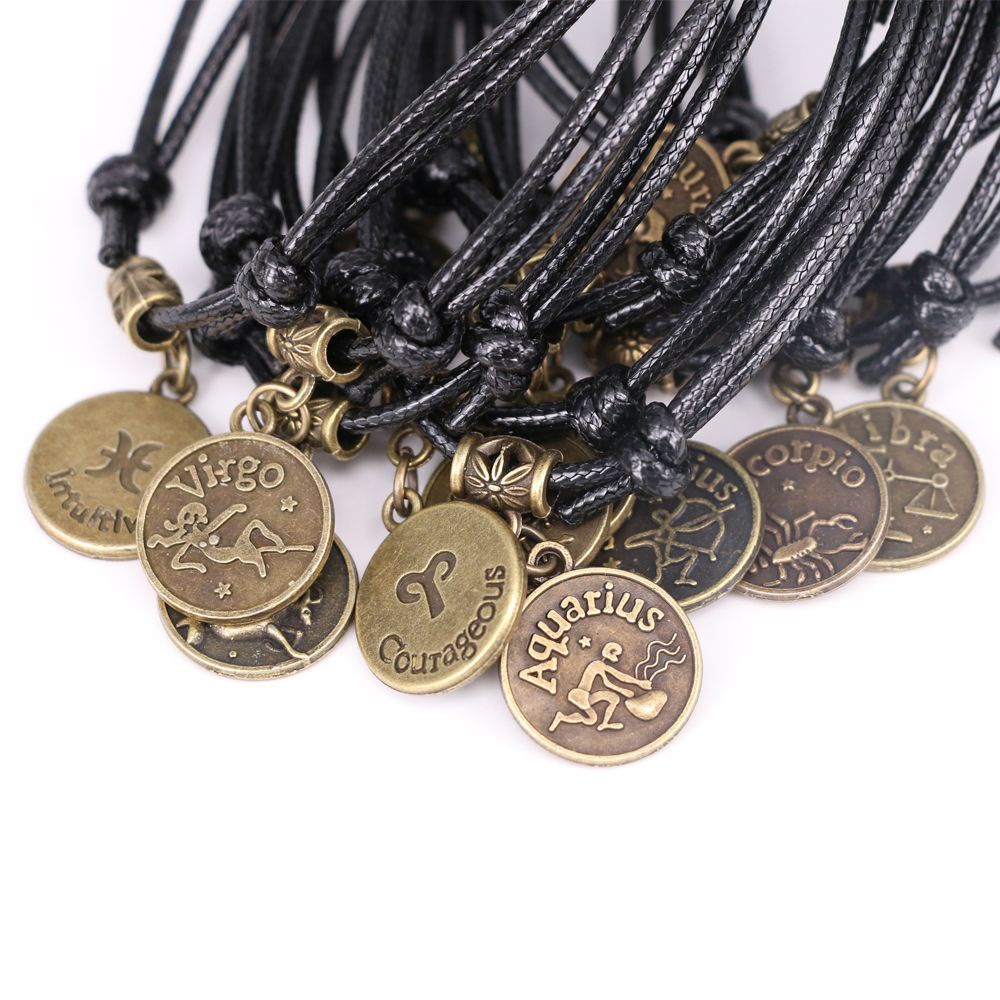 IVORY Ankle Chain 12 Constellations Men Foot Jewelry Anklet Beach Sandal Bracelet Fashion South Personality Foot Chain