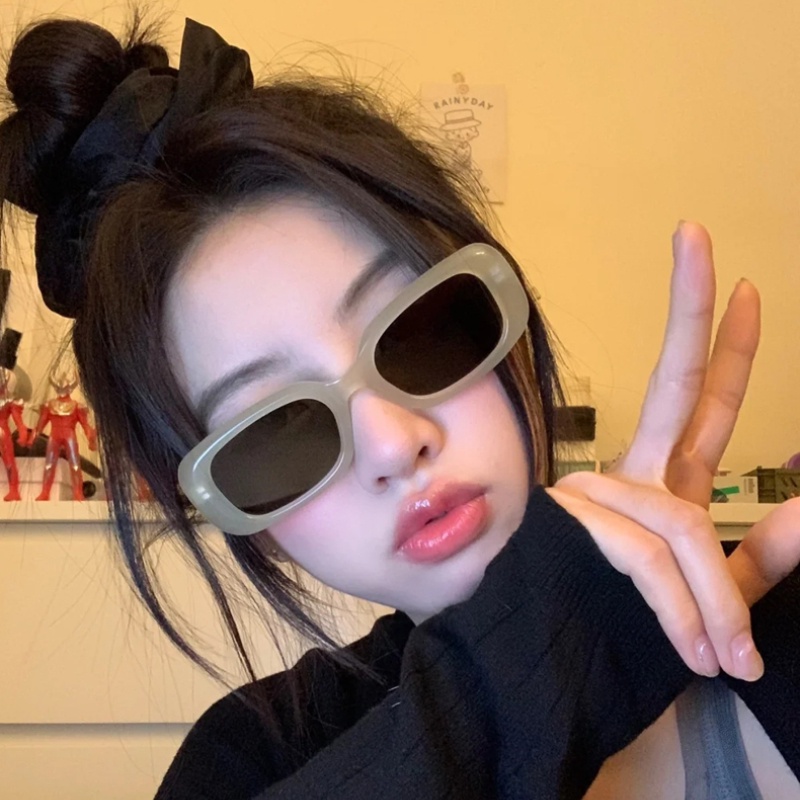 (JIUERBA) แว่นตากันแดด ไล่โทนสี ทรงสี่เหลี่ยม สไตล์ตะวันตก แฟชั่นเรโทร