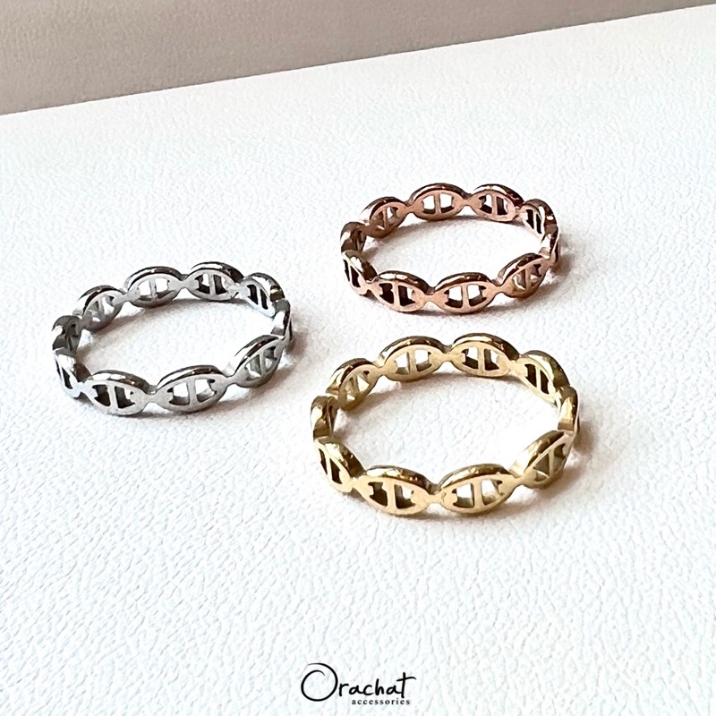 Jenny 14k ring. (แหวนงานชุบ 14k สแตนเลส สวย ทน เงา โดนน้ำหอม เจลแอลกอฮอล์ได้ ไม่ลอก ไม่ดำ)