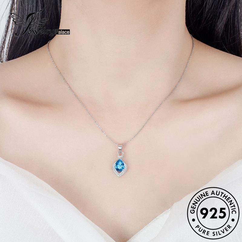 Jewelrypalace สร้อยคอเงิน 925 จี้รูปไพลิน เครื่องประดับสตรี N124