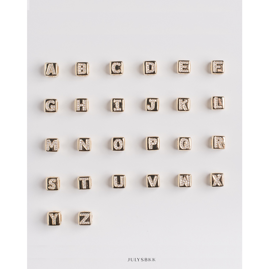 Julys - cube alphabet charms